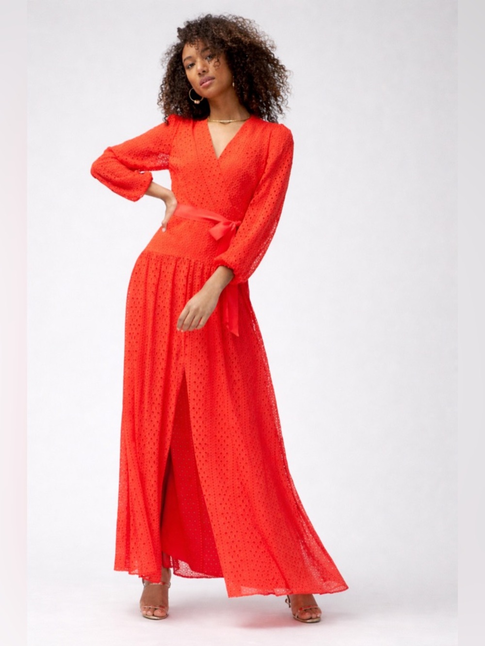 NWT White House Black Market Eyelet Maxi Dress – Size 16